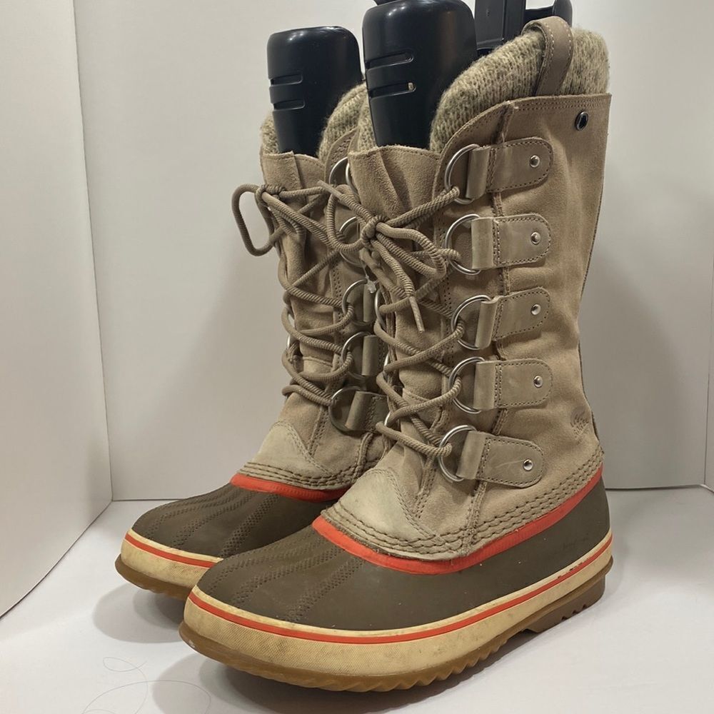 Sorel Womens Winter Carnival Waterproof Snow Boots Tan Brown 8 Gorpcore Cozy